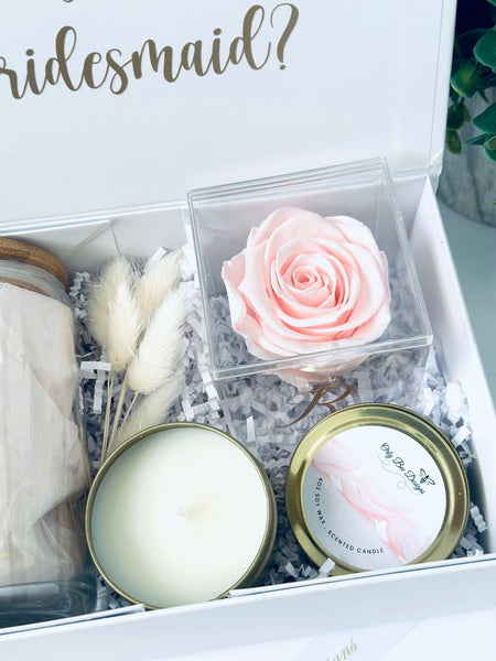 Personalized Bridesmaid Proposal Gift Box Set with Glass Tumble