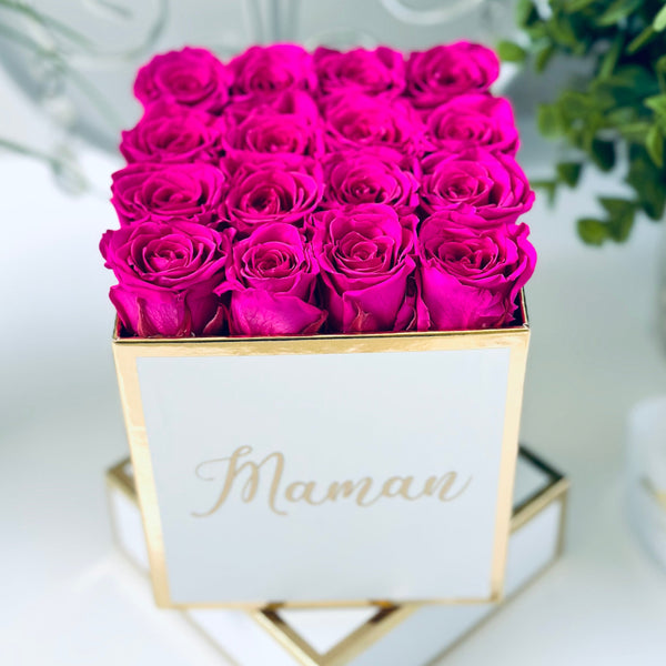 Personalized Preserved Rose Box with Mini Roses