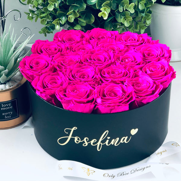 Preserved Roses in a Personalized Box