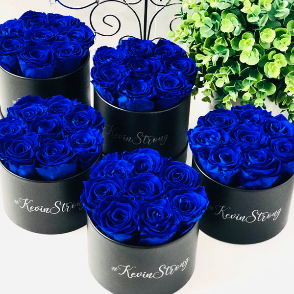 Small Round Rose Box -Black