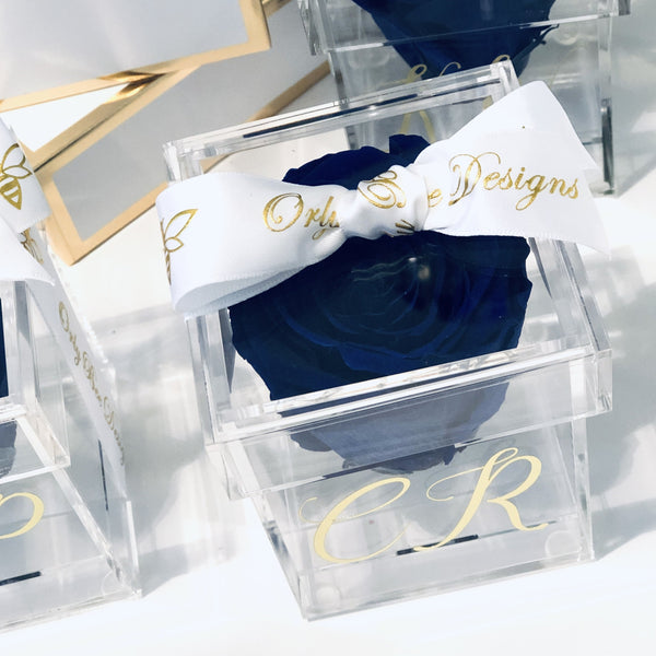 Preserved Rose in a Personalized Clear Box