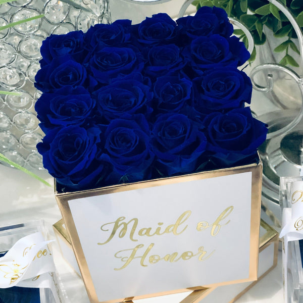 Personalized Preserved Rose Box with Mini Roses