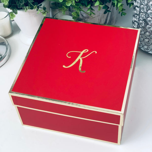 Personalized Two-Piece Gold Trim Keepsake Box for Special Occasions