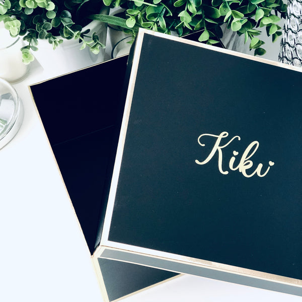 Personalized Two-Piece Gold Trim Keepsake Box for Special Occasions