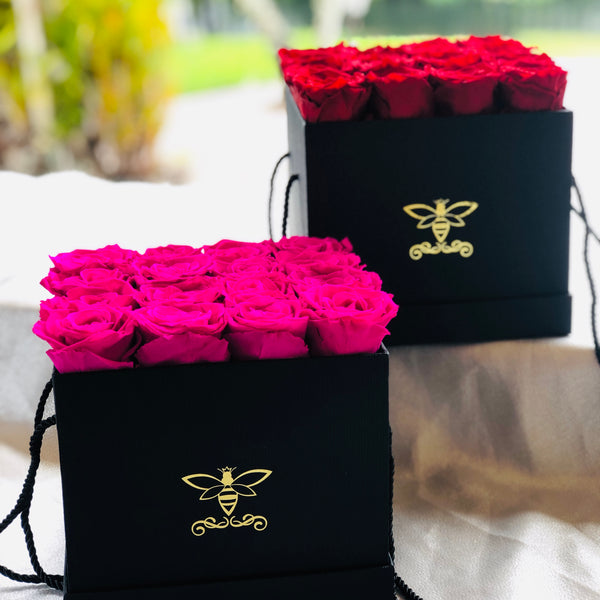 Elegant Square Rose Box