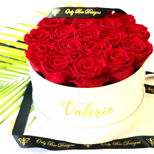 Preserved Roses in a Personalized Box