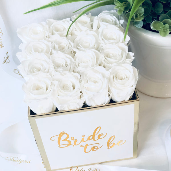 Personalized Preserved Rose Box with Mini Roses