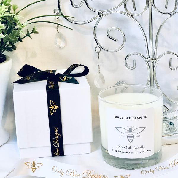 Single Rose Box with Scented Candle Gift Set - Personalized Gift Set