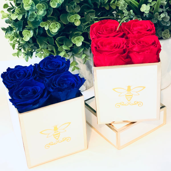 Preserved Roses in a Personalized Box-Small