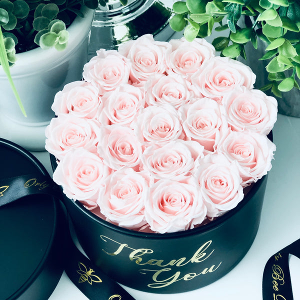 Mini Preserved Roses in a Personalized Box - White