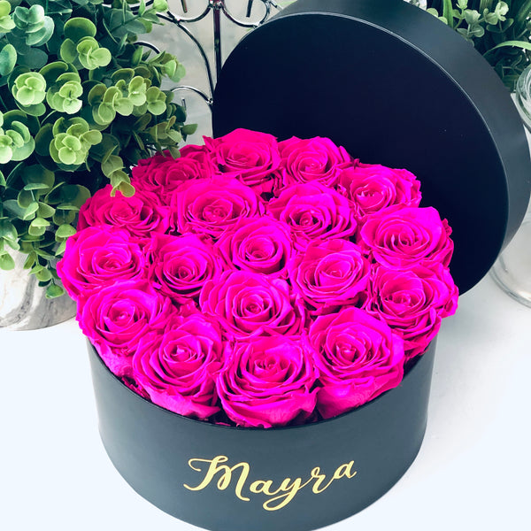 Preserved Roses in a Personalized Box