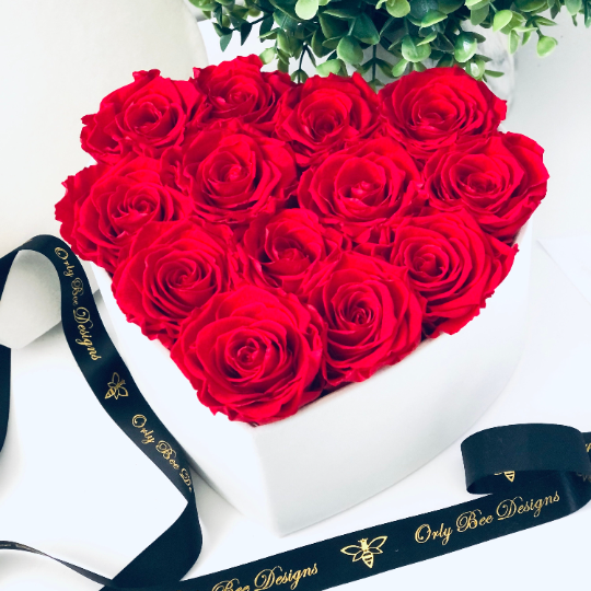 Velvet Heart Rose Box - Pink