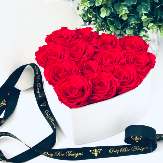 Velvet Heart Rose Box - Pink