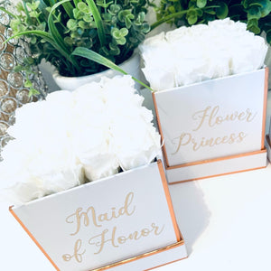 Bridesmaids Gifts, Proposal Box, Preserved Roses, Personalized gifts 