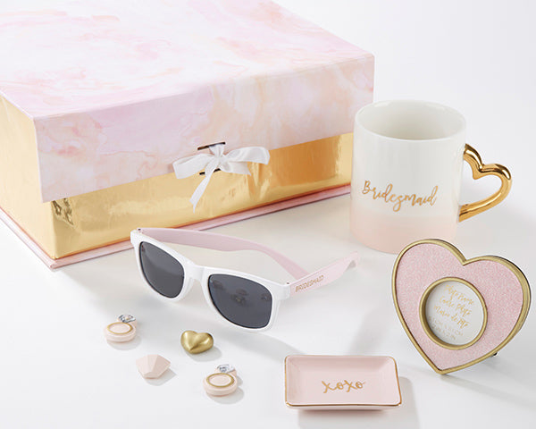 Proposal Box-Pink and Gold Will You Be My Bridesmaid