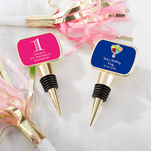 Bottle Stopper - Personalized Birthday Favors - Gold