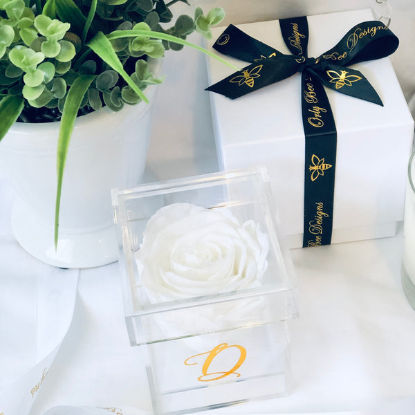 Single Rose Box with Scented Candle Gift Set - Personalized Gift Set