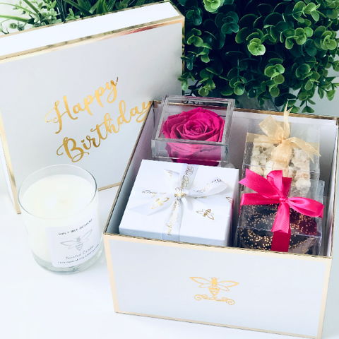 Roses & Chocolate Sweets in a Personalized Gift Box